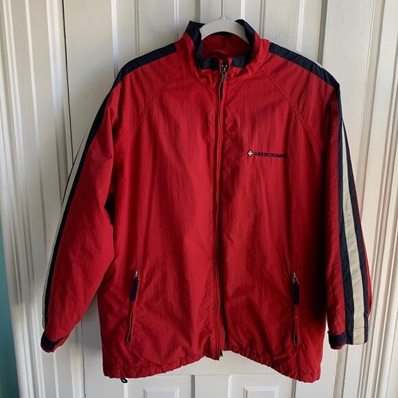 Vintage Abercrombie Fleece Lined Windbreaker Anorak Jacket - Picture 2 of 7